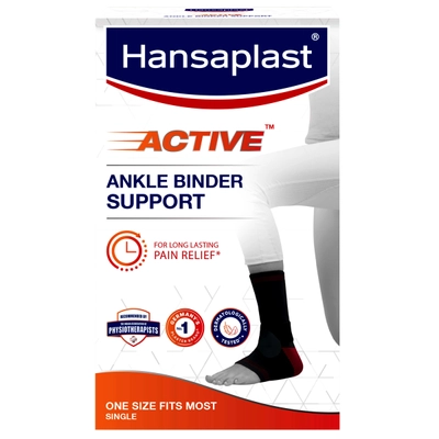 Hansaplast Active Ankle Binder Support OSFM (One Size Fits Most), 1 Count, Pack of 1