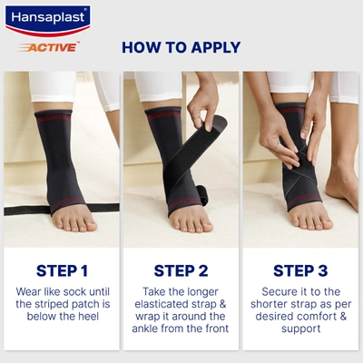 Hansaplast Active Ankle Binder Support OSFM (One Size Fits Most), 1 Count, Pack of 1