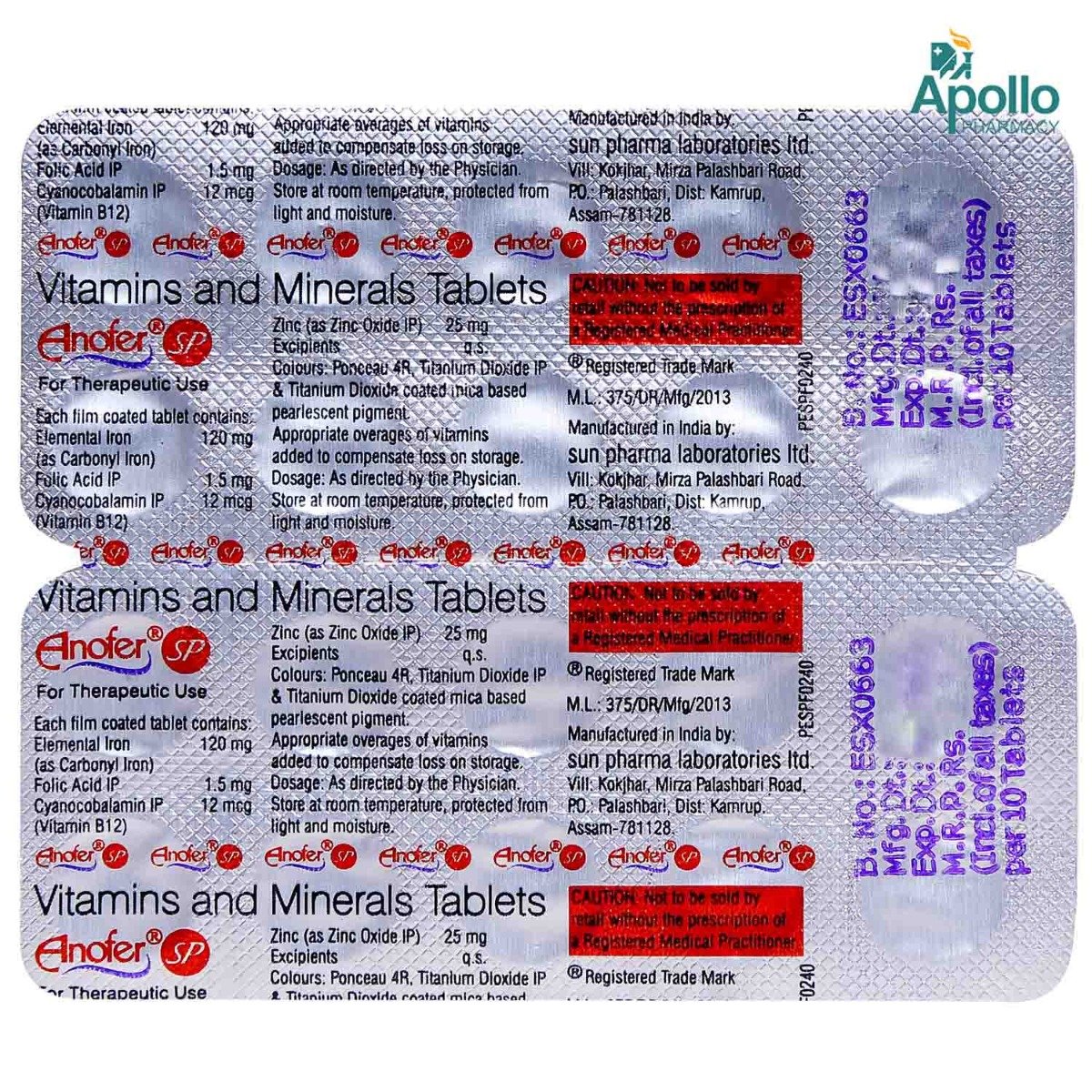 Anofer SP Tablet 10's, Pack of 10 TABLETS Anofer SP Tablet 10's, Pack of 10 TABLETS