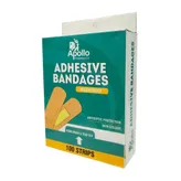 Apollo Pharmacy Adhesive Bandages, 100 Count, Pack of 100