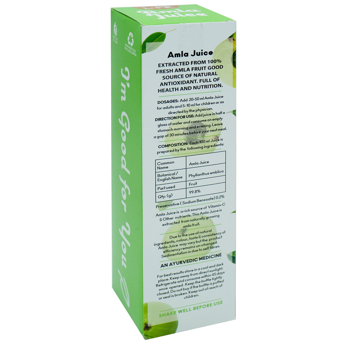 Apollo Life Amla Juice, 1 Litre, Pack of 1 Apollo Life Amla Juice, 1 Litre, Pack of 1