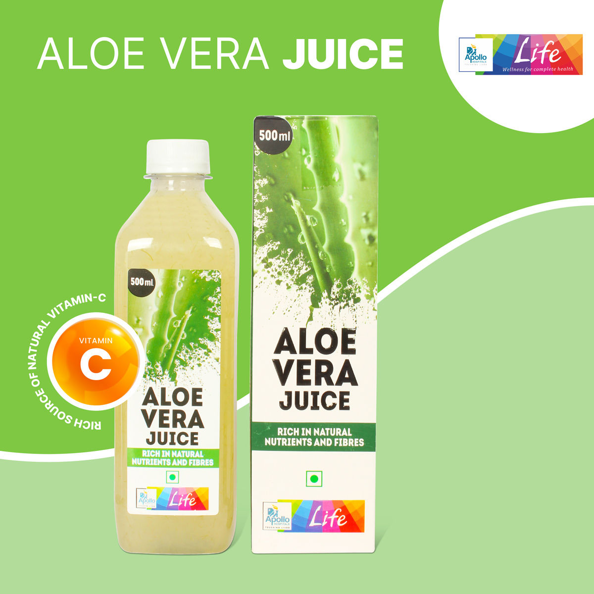 Apollo Life Aloe Vera Juice, 500 ml Price, Uses, Side Effects