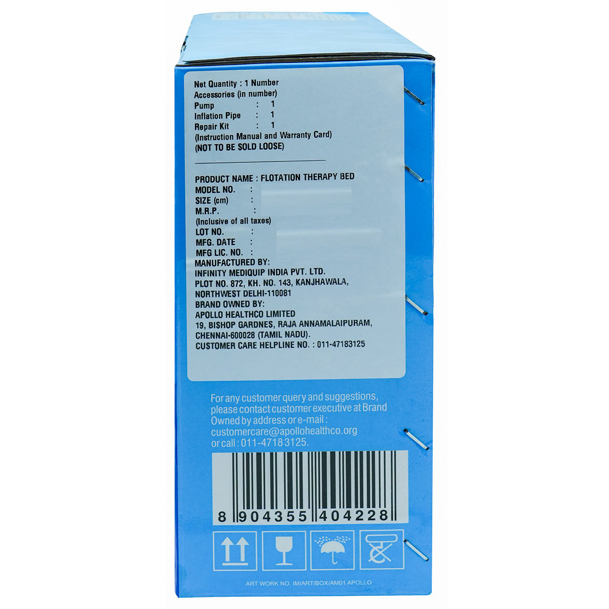 Apollo Pharmacy Air Mattress, 1 Count, Pack of 1 Apollo Pharmacy Air Mattress, 1 Count, Pack of 1