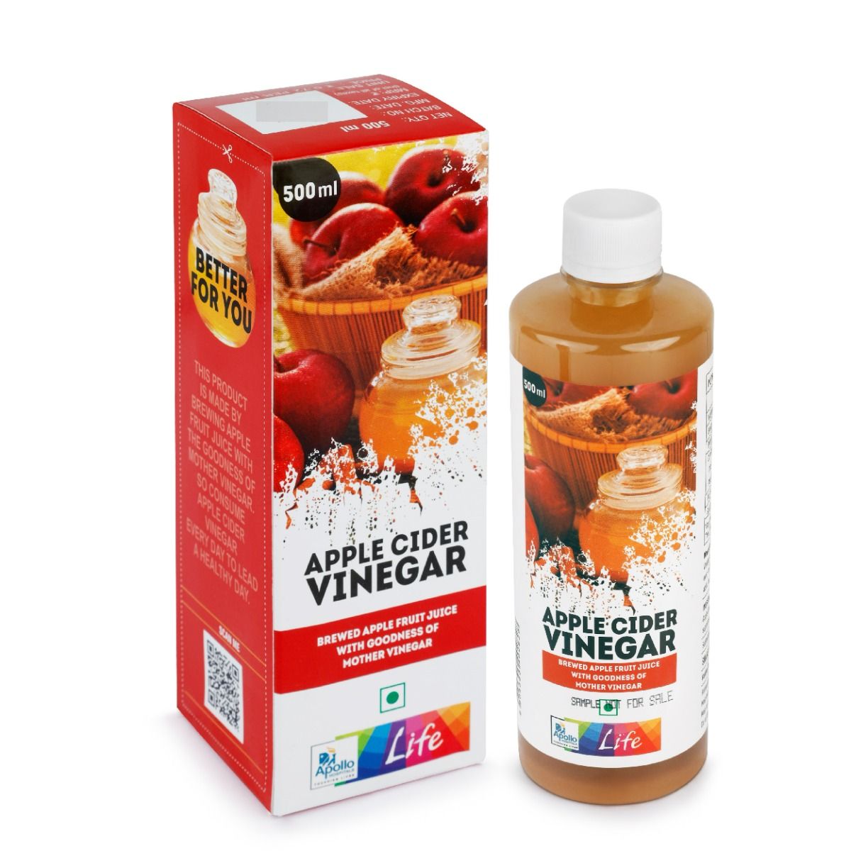 Buy Apollo Life Apple Cider Vinegar Juice, 500 ml Online