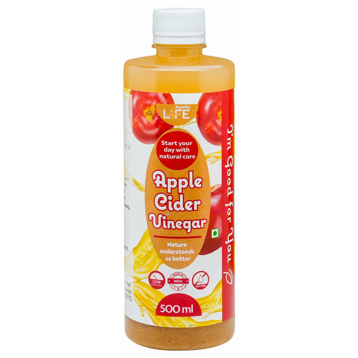 Apollo Life Apple Cider Vinegar Juice, 500 ml, Pack of 1 Apollo Life Apple Cider Vinegar Juice, 500 ml, Pack of 1