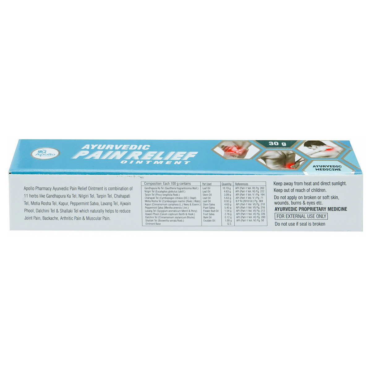 Apollo Pharmacy Ayurvedic Pain Relief Ointment, 30 gm, Pack of 1 Apollo Pharmacy Ayurvedic Pain Relief Ointment, 30 gm, Pack of 1