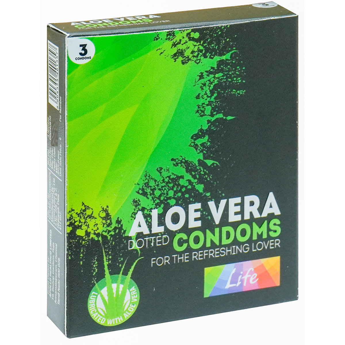 Apollo Life Aloe Vera Dotted Condoms, 3 Count, Pack of 1 Apollo Life Aloe Vera Dotted Condoms, 3 Count, Pack of 1