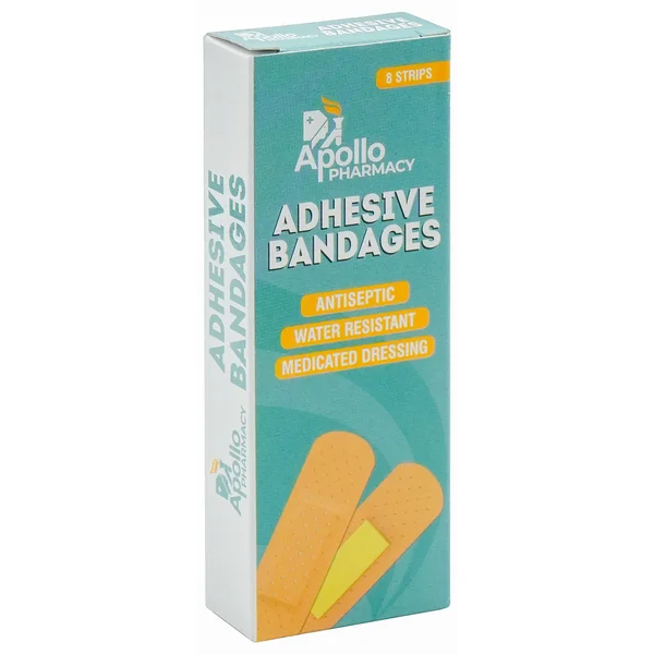 Apollo Pharmacy Wash Proof Adhesive Bandages, 8 Count, Pack of 1