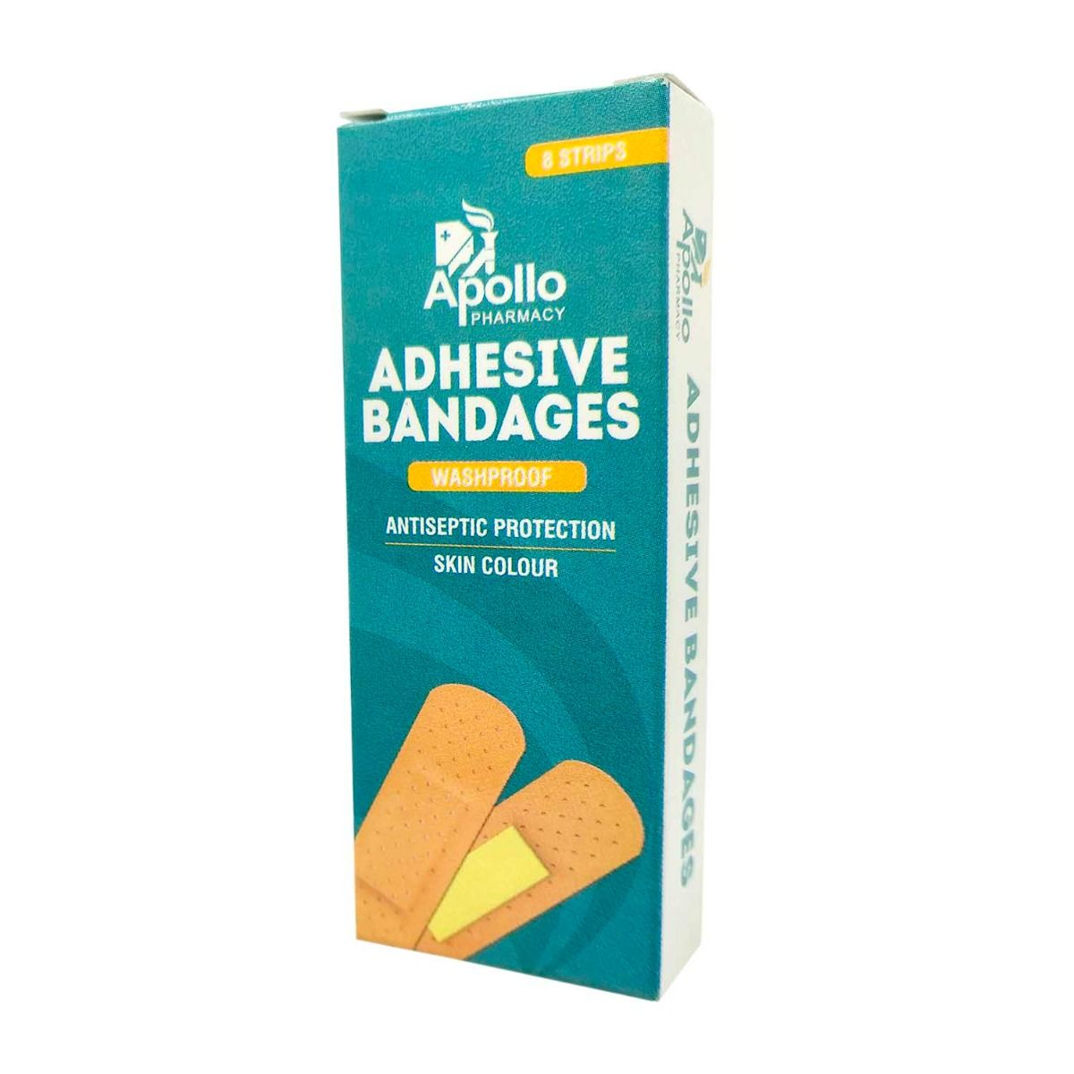 Buy Apollo Pharmacy Wash Proof Adhesive Bandages, 8 Count Online
