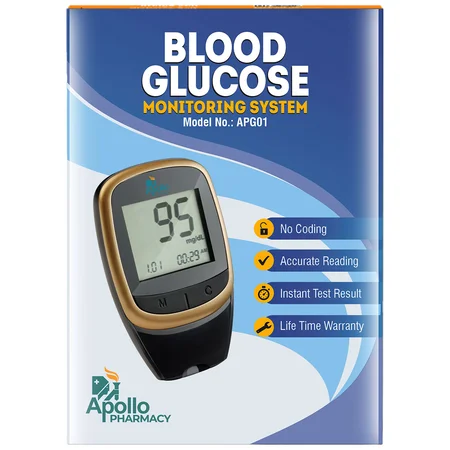 Apollo Blood Glucose Monitor System APG01, 1 Count