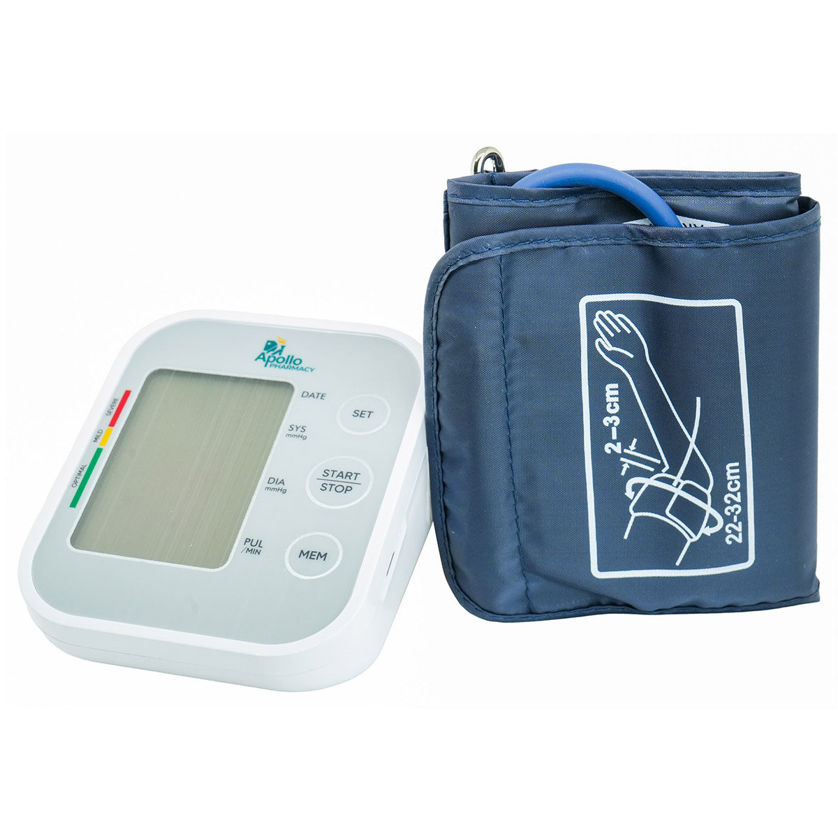 Apollo Pharmacy Fully Automatic Upper Arm Style Blood Pressure Monitor AP-8820T, 1 Count, Pack of 1 Apollo Pharmacy Fully Automatic Upper Arm Style Blood Pressure Monitor AP-8820T, 1 Count, Pack of 1
