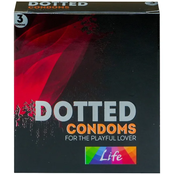 Apollo Life Dotted Condoms, 3 Count, Pack of 1