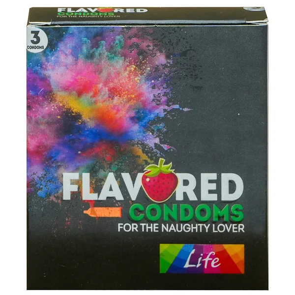 Apollo Life Flavour Condoms, 3 Count, Pack of 1