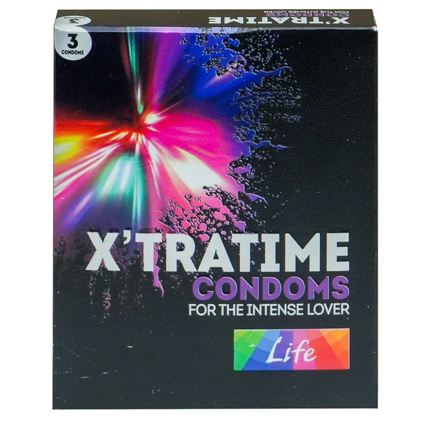 Apollo Life X'tra Time Condoms, 3 Count, Pack of 1