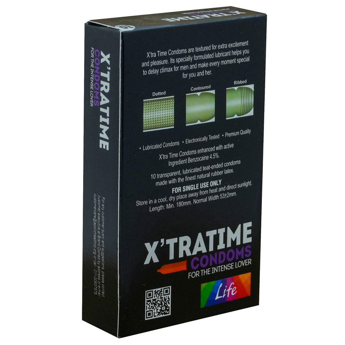 Apollo Life X'tra Time Condoms, 10 Count, Pack of 1 Apollo Life X'tra Time Condoms, 10 Count, Pack of 1