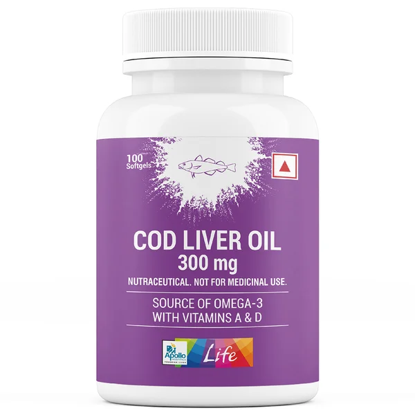 Apollo Life Cod Liver Oil 300mg, 100 Capsules