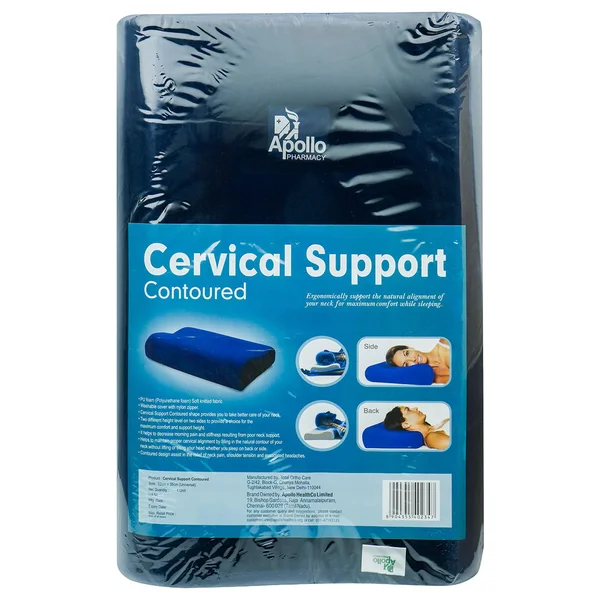 Apollo Pharmacy Cervical Support Pillow Universal, 1 Count, Pack of 1