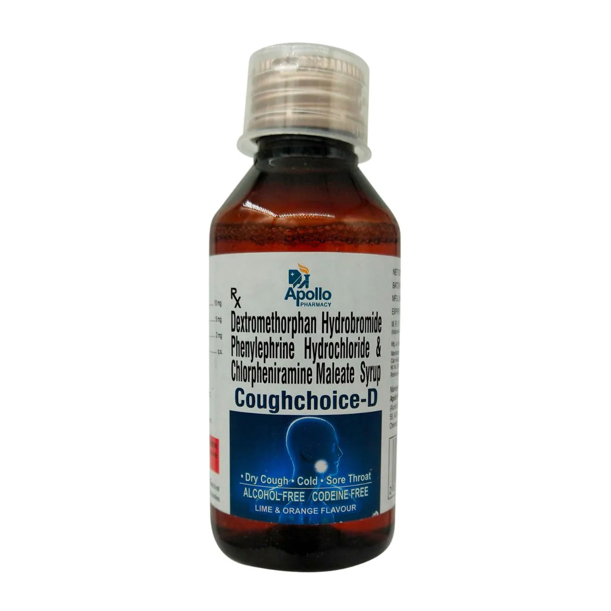 Buy Apollo Pharmacy Coughchoice-D Syrup, 100 ml Online