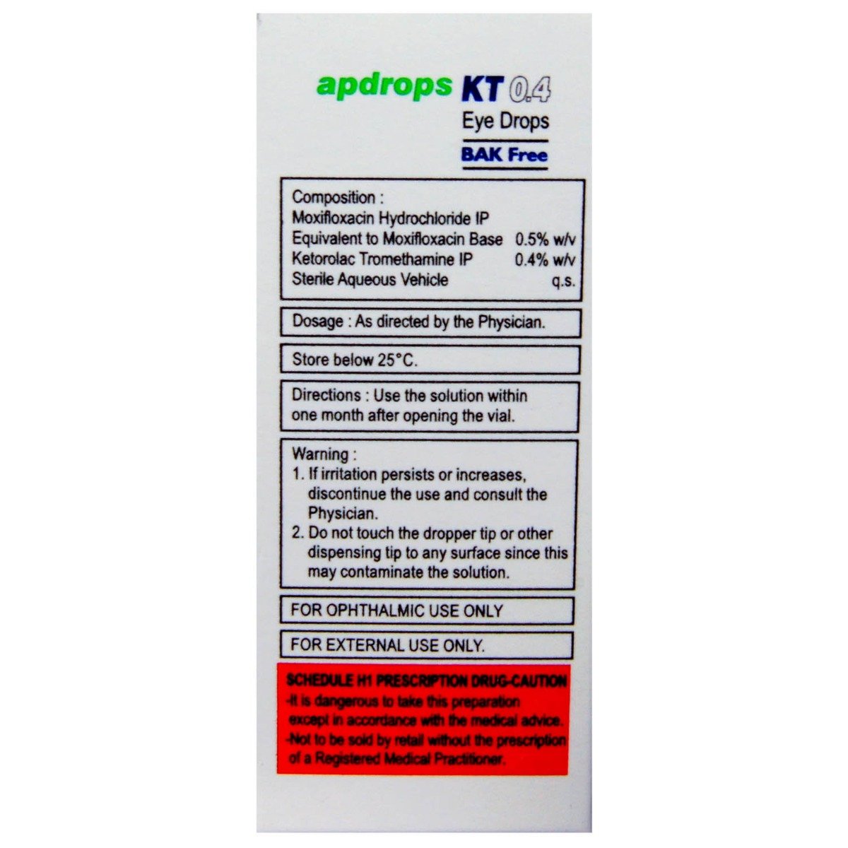 Apdrops KT Eye Drops 5 ml, Pack of 1 Eye Drops Apdrops KT Eye Drops 5 ml, Pack of 1 Eye Drops