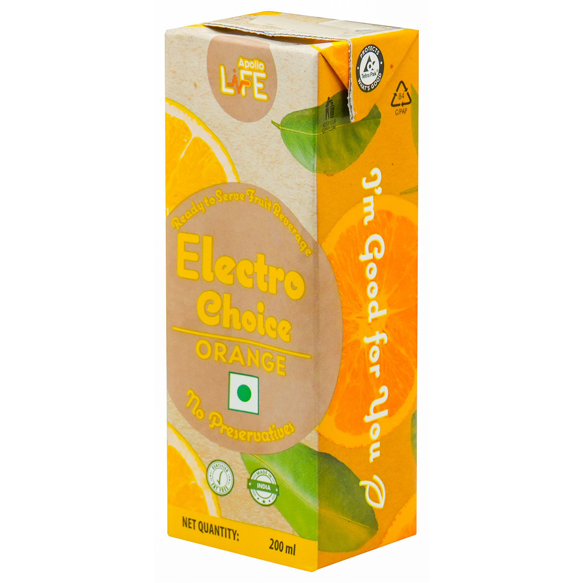 Apollo Life Electro Choice Orange Flavour Liquid 600 ml, (3x200 ml), Pack of 3 Apollo Life Electro Choice Orange Flavour Liquid 600 ml, (3x200 ml), Pack of 3