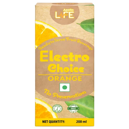 Apollo Life Electro Choice Orange Flavour Liquid, 200 ml