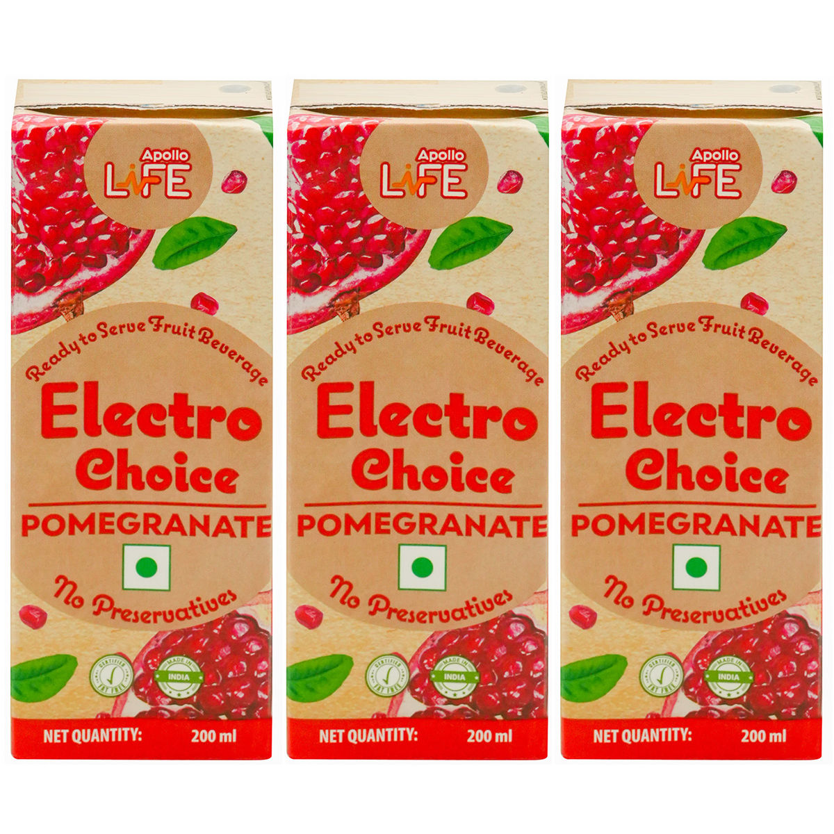 Buy Apollo Life Electro Choice Pomegranate Flavour Liquid 600 ml
