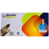 Apexcare Latex Examination Gloves-L 100'S, Pack of 100