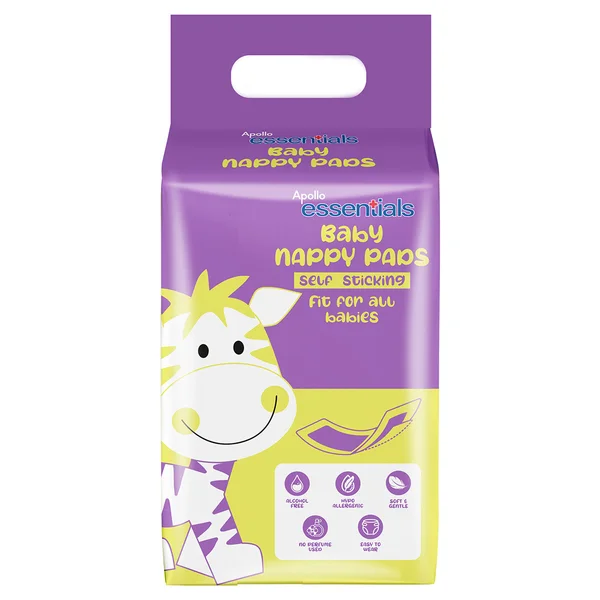 Apollo Essentials Baby Nappy Pads, 30 count, Pack of 1