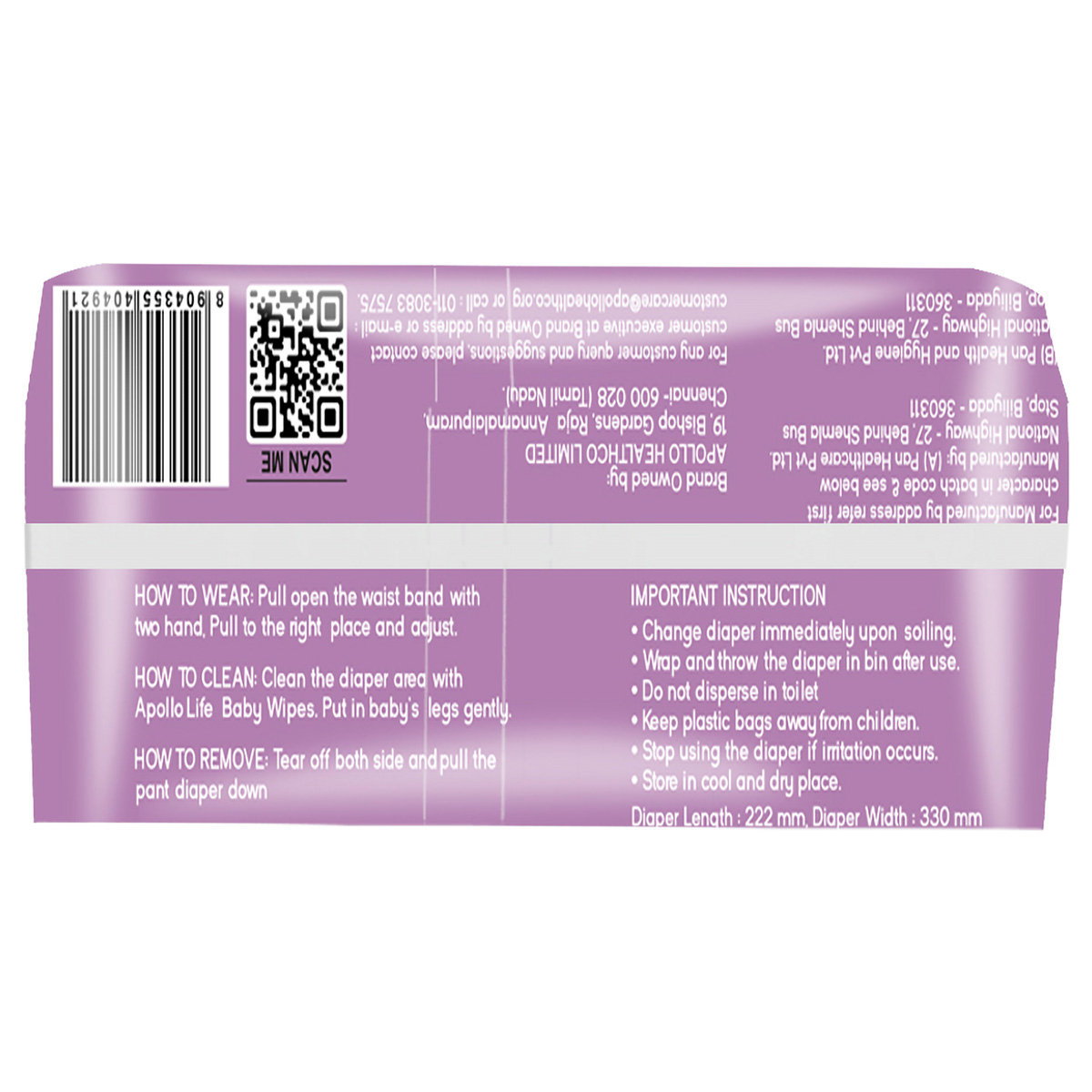 Apollo Essentials Xtra Absorb Baby Diaper Pants Medium, 66 Count, Pack of 1 Apollo Essentials Xtra Absorb Baby Diaper Pants Medium, 66 Count, Pack of 1