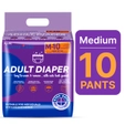 Apollo Essentials Adult Diaper Pant Style Unisex Medium, 10 Count