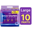 Apollo Essentials Adult Diaper Pant Style Unisex Large, 10 Count