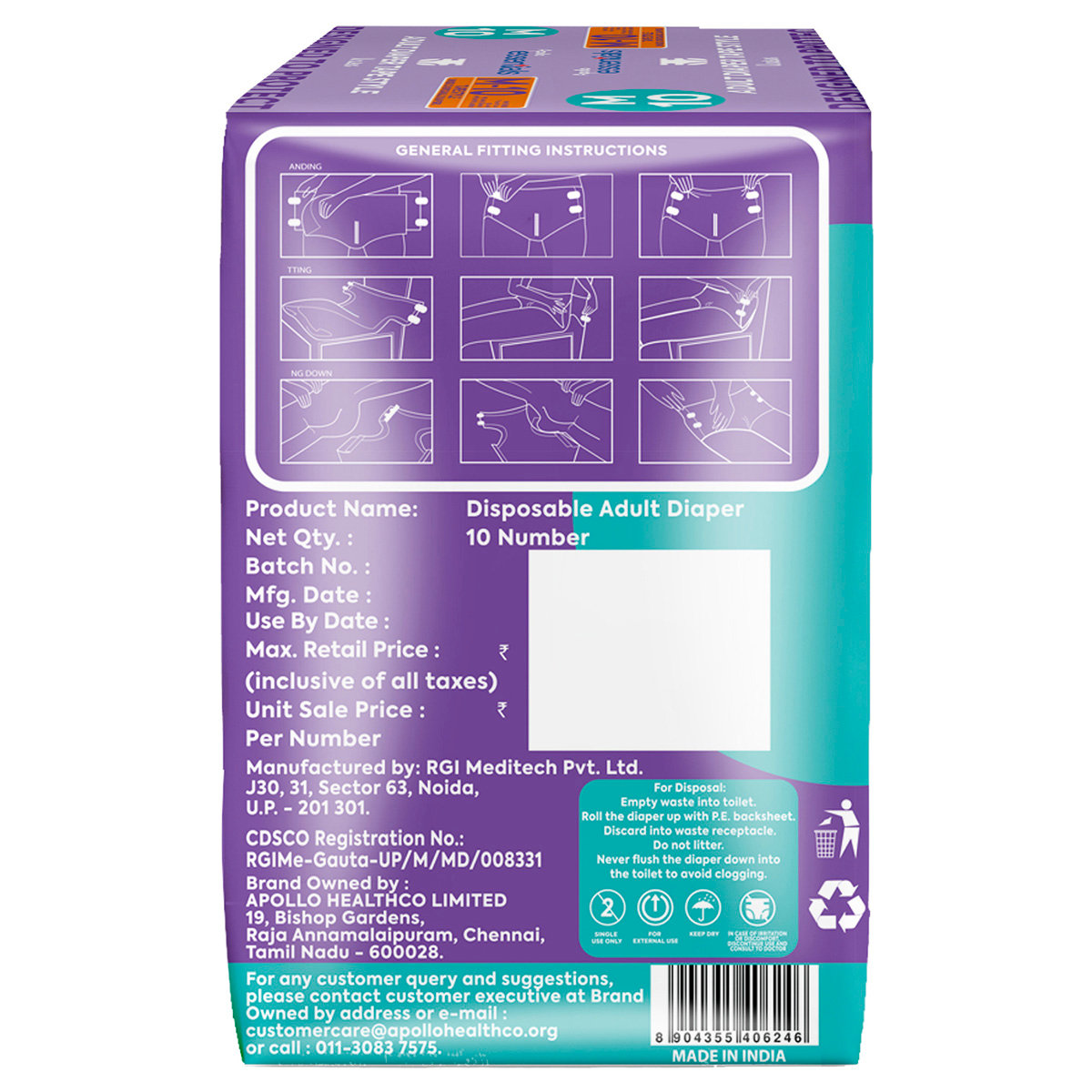 Apollo Essentials Adult Diaper Tape Unisex Medium, 10 Count, Pack of 1 Apollo Essentials Adult Diaper Tape Unisex Medium, 10 Count, Pack of 1