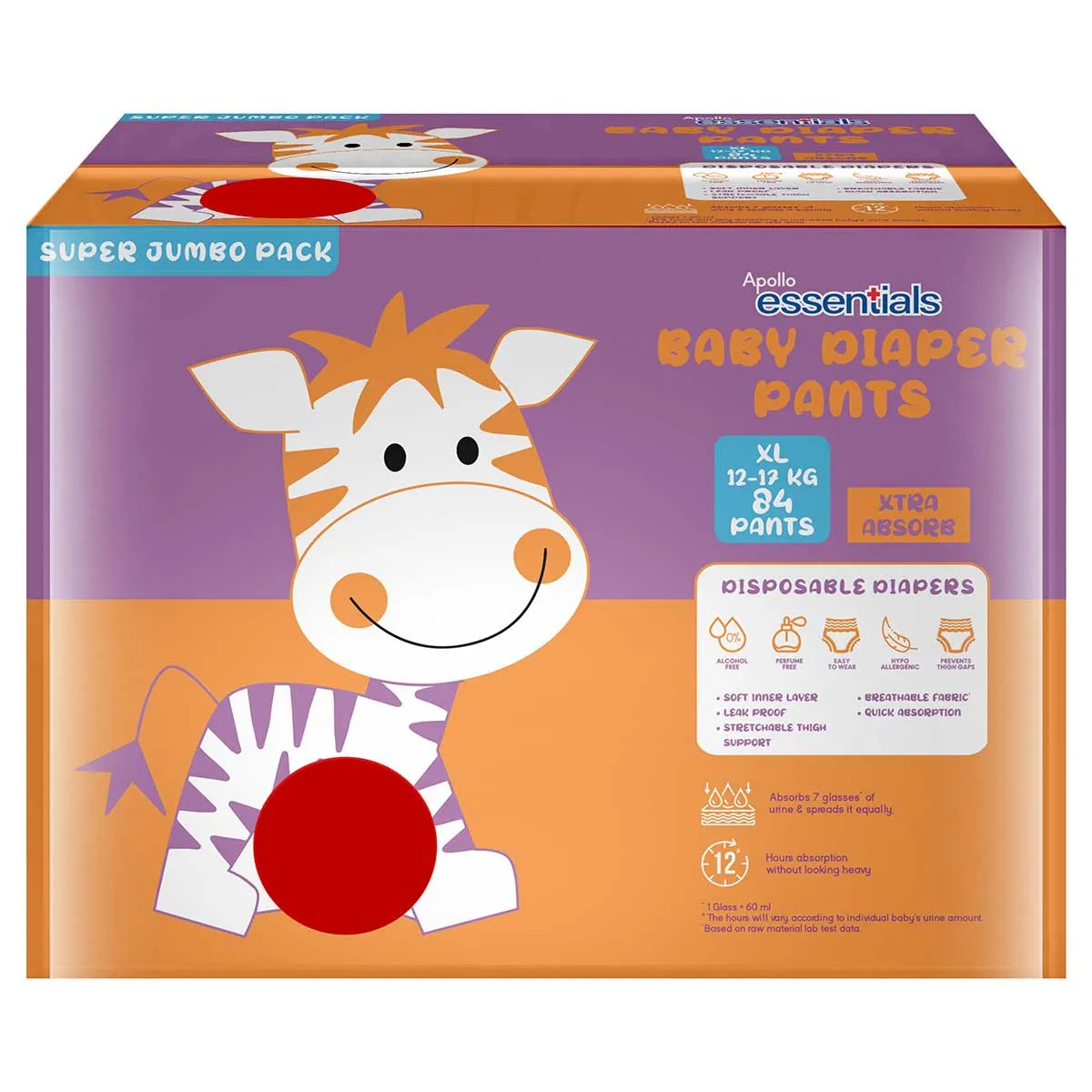 Apollo Essentials Baby Diaper Pants XL, 84 Count (2x42)