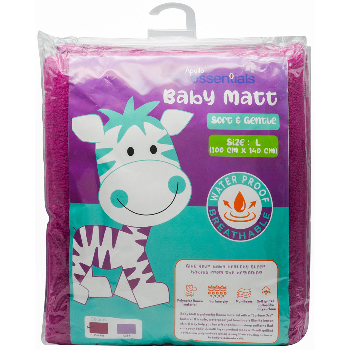 Apollo Essentials Baby Matt (Orchid) + Apollo Essentials Baby Nappy Pads 30 Count, Combo Pack, Pack of 1 Apollo Essentials Baby Matt (Orchid) + Apollo Essentials Baby Nappy Pads 30 Count, Combo Pack, Pack of 1