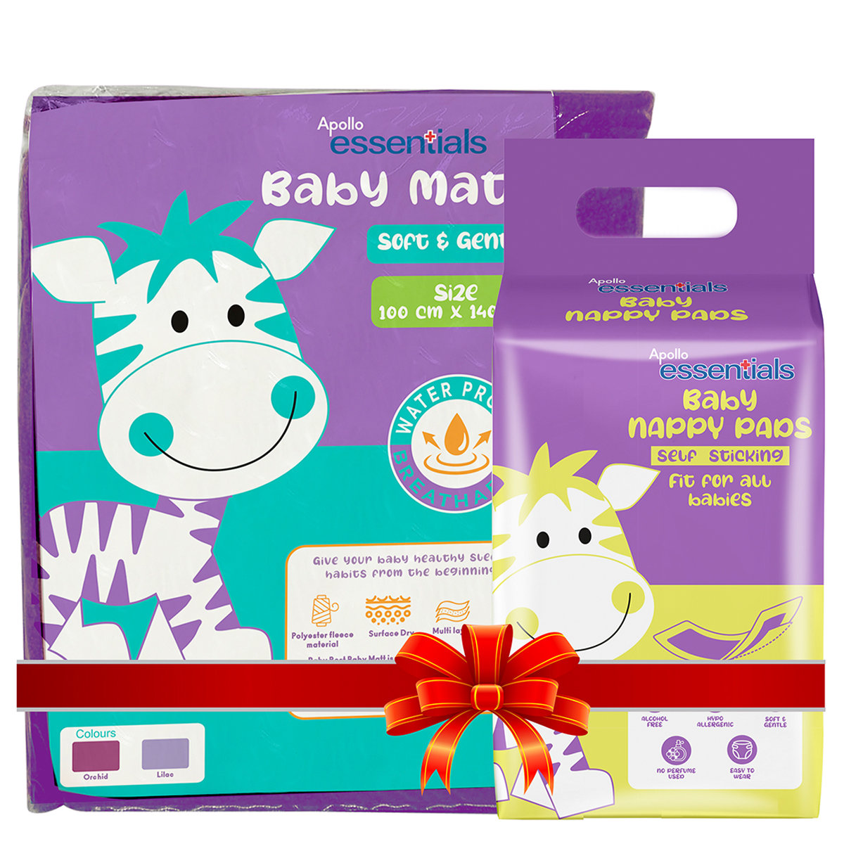 Apollo Essentials Baby Matt (Lilac) + Apollo Essentials Baby Nappy Pads 30 Count, Combo Pack, Pack of 1 Apollo Essentials Baby Matt (Lilac) + Apollo Essentials Baby Nappy Pads 30 Count, Combo Pack, Pack of 1