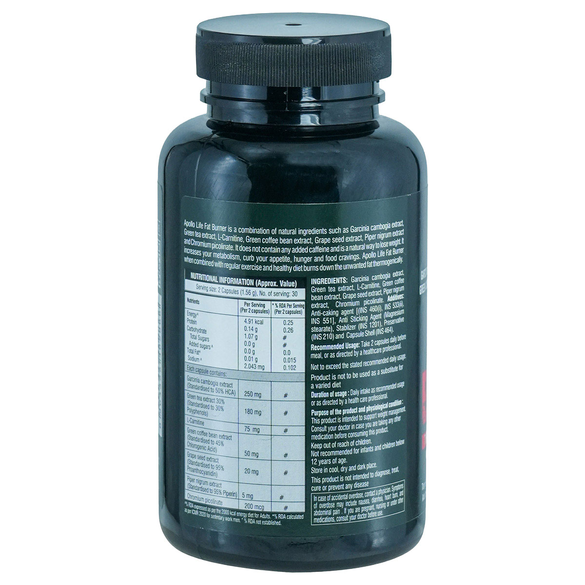 Apollo Life Fat Burner, 60 Capsules, Pack of 1 Apollo Life Fat Burner, 60 Capsules, Pack of 1