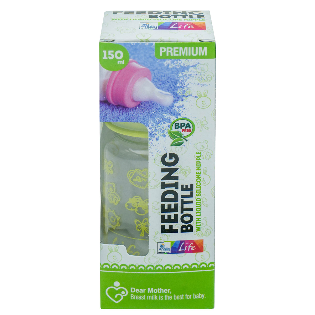 Apollo Pharmacy Feeding Bottle, 150 ml, Pack of 1 Apollo Pharmacy Feeding Bottle, 150 ml, Pack of 1