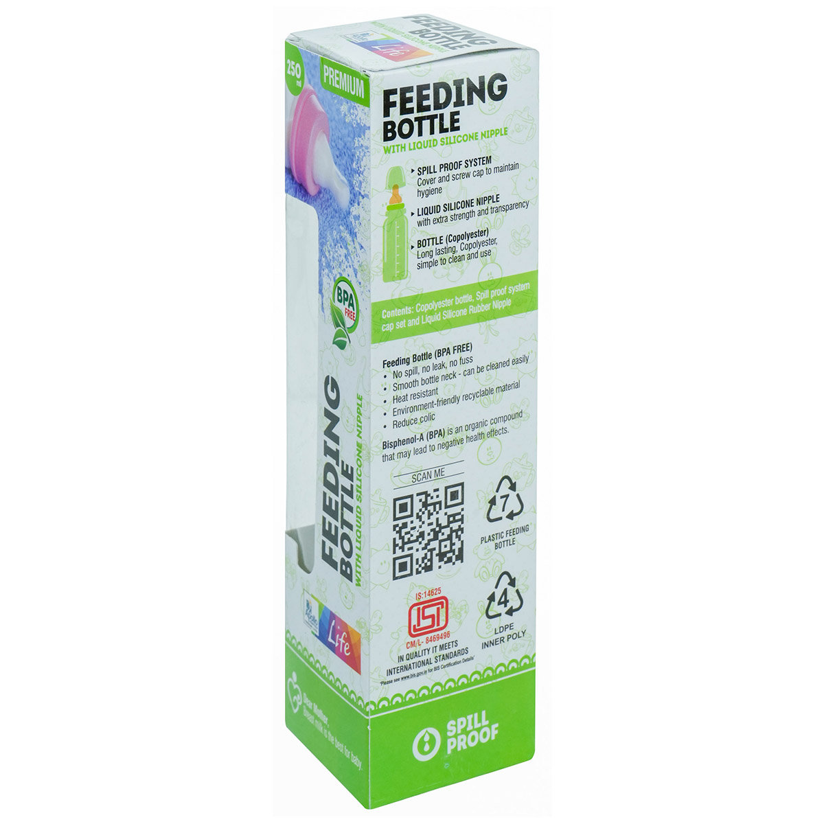 Apollo Pharmacy Feeding Bottle, 250 ml, Pack of 1 Apollo Pharmacy Feeding Bottle, 250 ml, Pack of 1