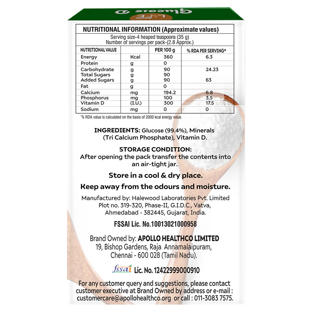 Apollo Life Glucose-D Instant Energy Drink, 100 gm, Pack of 1 Apollo Life Glucose-D Instant Energy Drink, 100 gm, Pack of 1