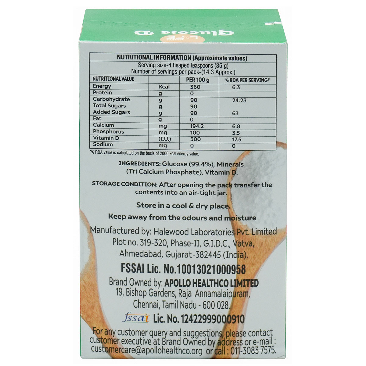 Apollo Life Glucose-D Instant Energy Drink, 500 gm Refill Pack, Pack of 1 Apollo Life Glucose-D Instant Energy Drink, 500 gm Refill Pack, Pack of 1