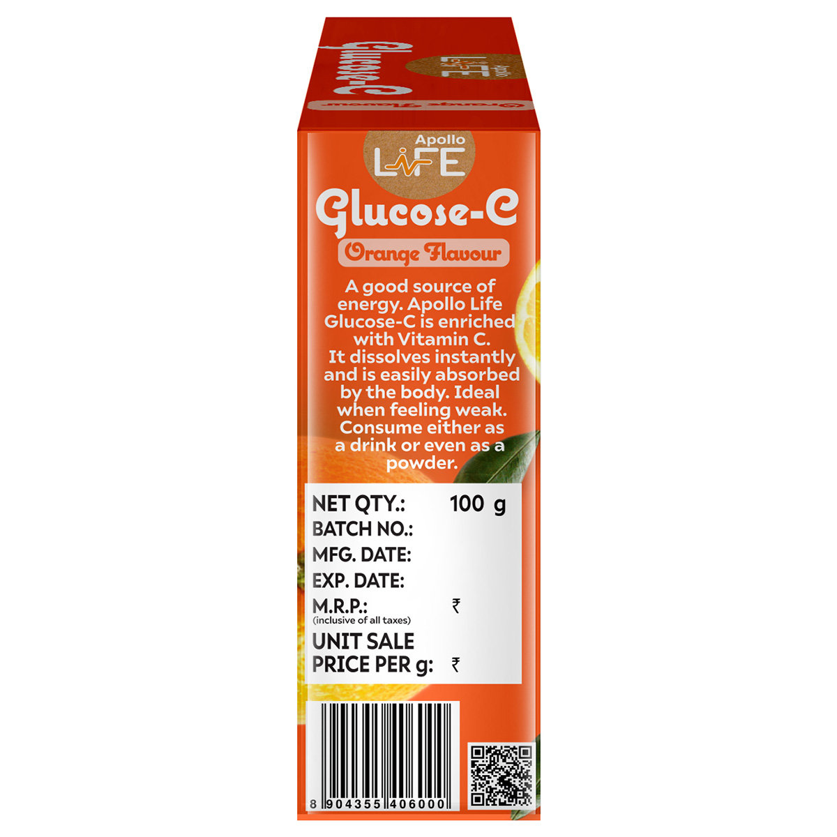 Apollo Life Glucose-D Instant Energy Orange Flavour Drink, 100 gm, Pack of 1 Apollo Life Glucose-D Instant Energy Orange Flavour Drink, 100 gm, Pack of 1