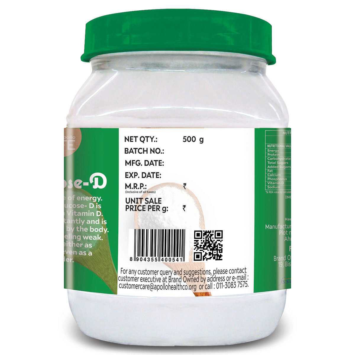 Apollo Life Glucose-D Instant Energy Drink, 500 gm Jar, Pack of 1 Apollo Life Glucose-D Instant Energy Drink, 500 gm Jar, Pack of 1