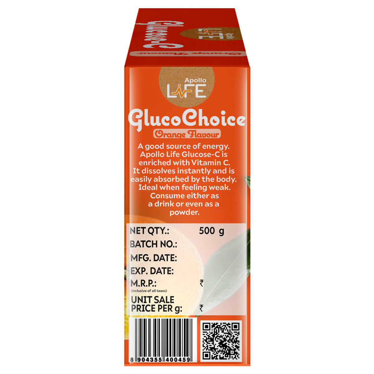 Apollo Life Glucose-D Instant Energy Orange Flavour Drink, 500 gm, Pack of 1 Apollo Life Glucose-D Instant Energy Orange Flavour Drink, 500 gm, Pack of 1