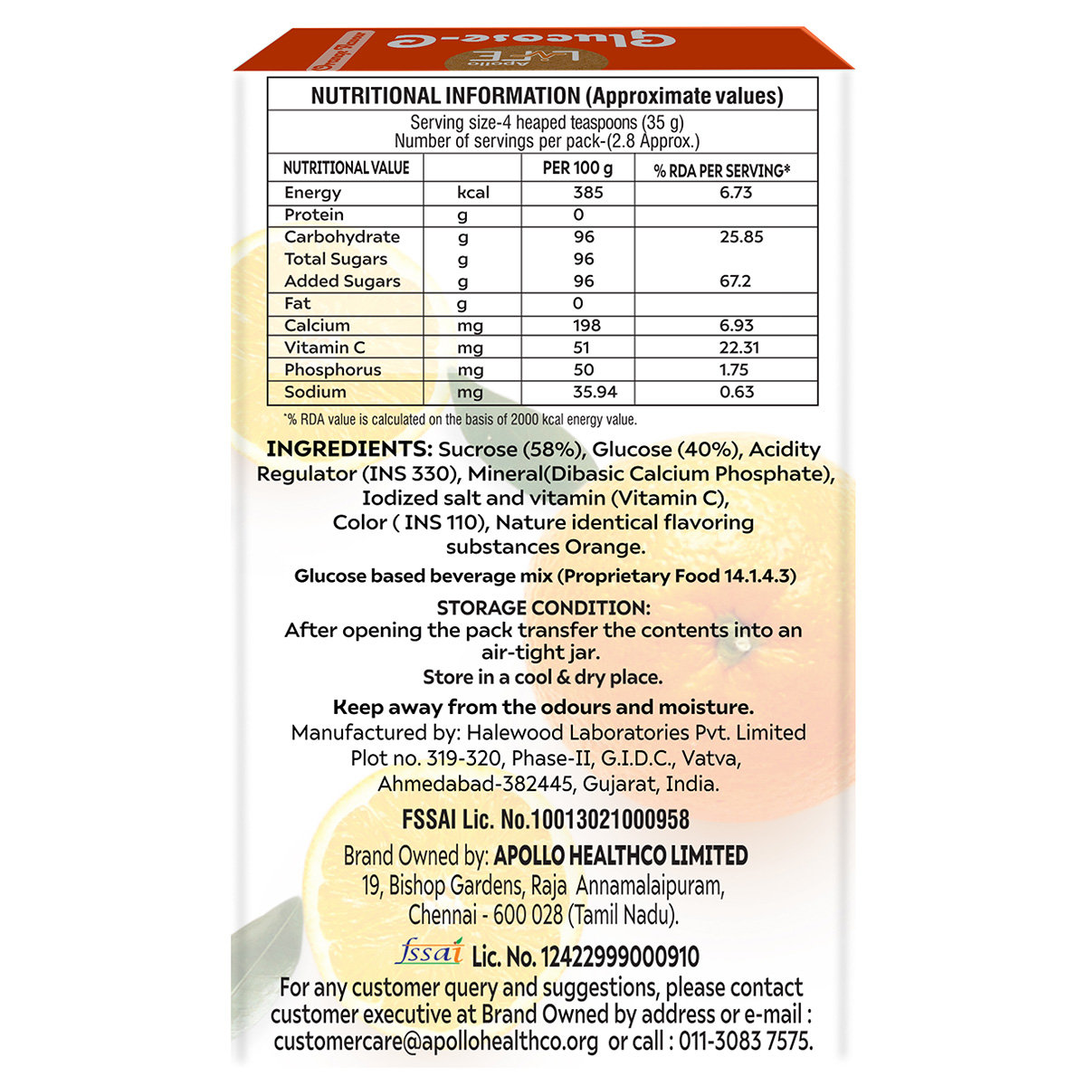 Apollo Life Glucose-D Instant Energy Orange Flavour Drink, 500 gm, Pack of 1 Apollo Life Glucose-D Instant Energy Orange Flavour Drink, 500 gm, Pack of 1