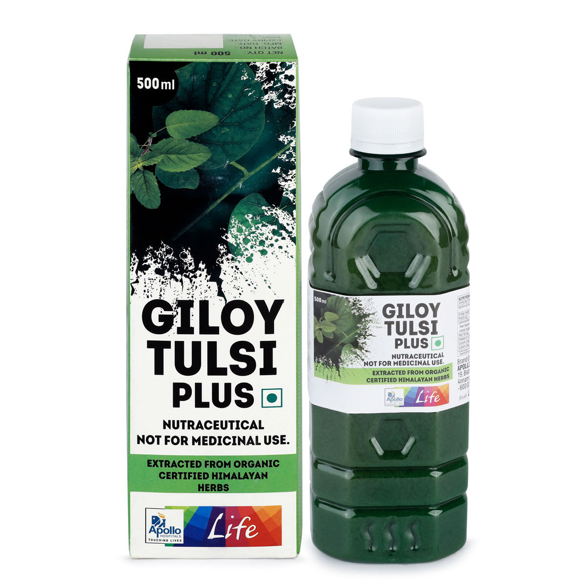 Buy Apollo Life Giloy Tulsi Plus Juice, 500 ml Online