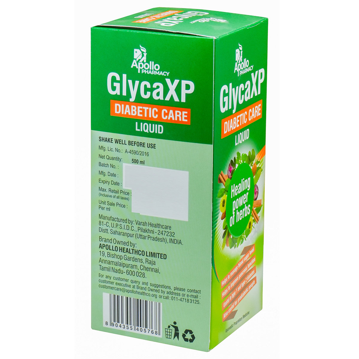 Apollo Pharmacy GlycaXp Diabetic Care Liquid, 500 ml, Pack of 1 Apollo Pharmacy GlycaXp Diabetic Care Liquid, 500 ml, Pack of 1
