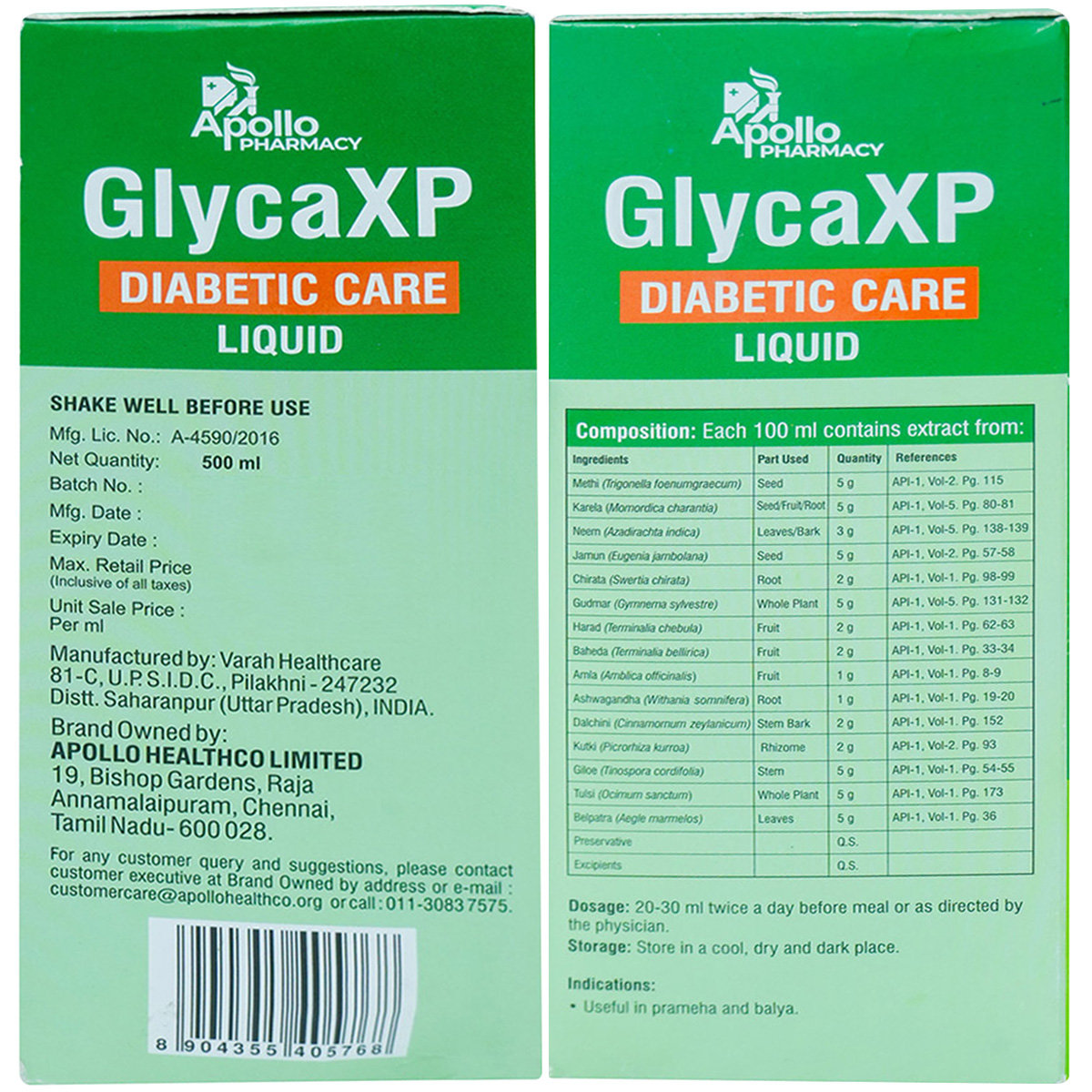 Apollo Pharmacy GlycaXP + Apollo Pharmacy Glucometer Combo Pack, 1 Kit, Pack of 1 Apollo Pharmacy GlycaXP + Apollo Pharmacy Glucometer Combo Pack, 1 Kit, Pack of 1