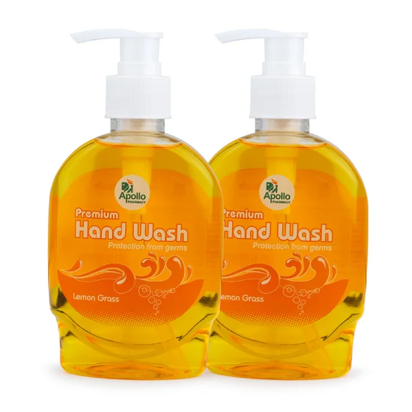 Apollo Pharmacy Premium Lemon Grass Handwash, 500 ml (2x250 ml), Pack of 2