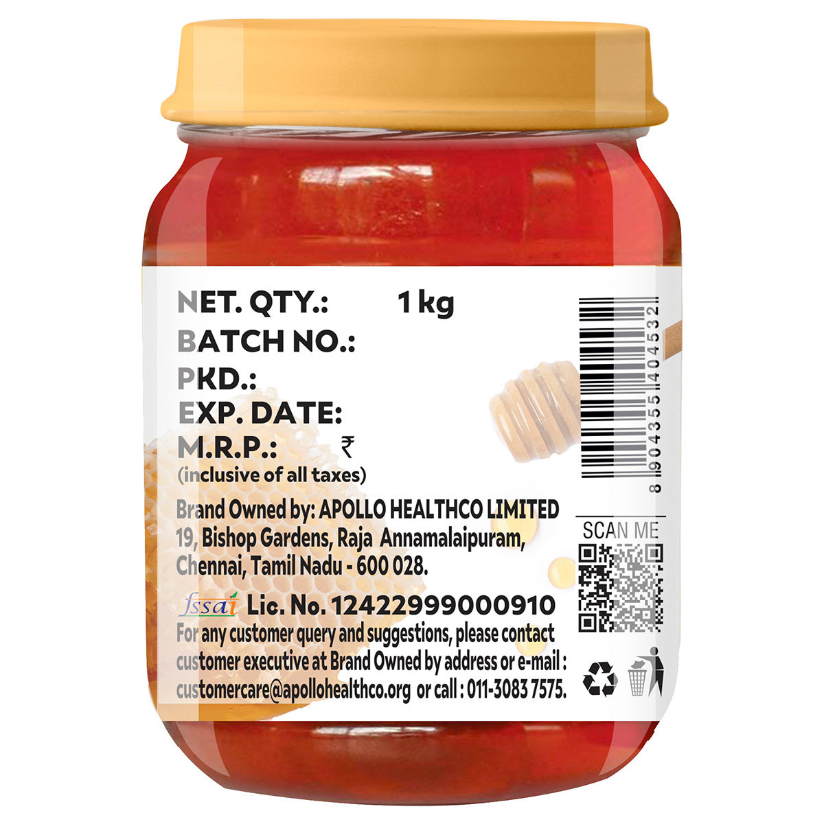 Apollo Life Honey, 1 kg, Pack of 1 Apollo Life Honey, 1 kg, Pack of 1