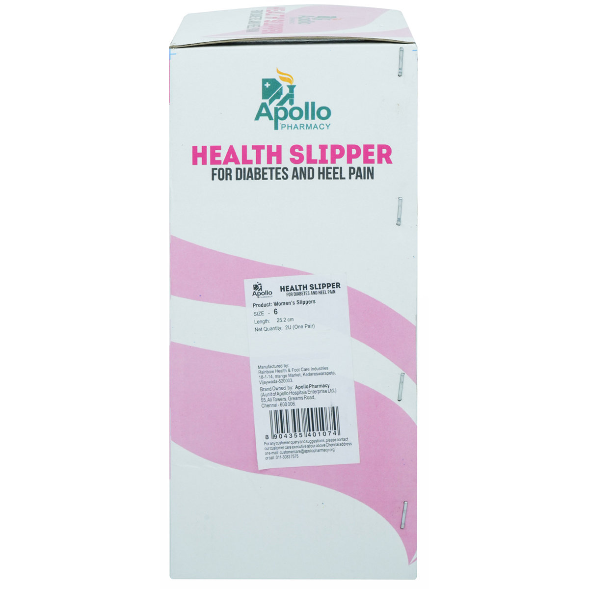 Apollo Pharmacy Diabetes & Heel Pain Health Slipper For Women, Size-6, 1 Pair, Pack of 1 Apollo Pharmacy Diabetes & Heel Pain Health Slipper For Women, Size-6, 1 Pair, Pack of 1